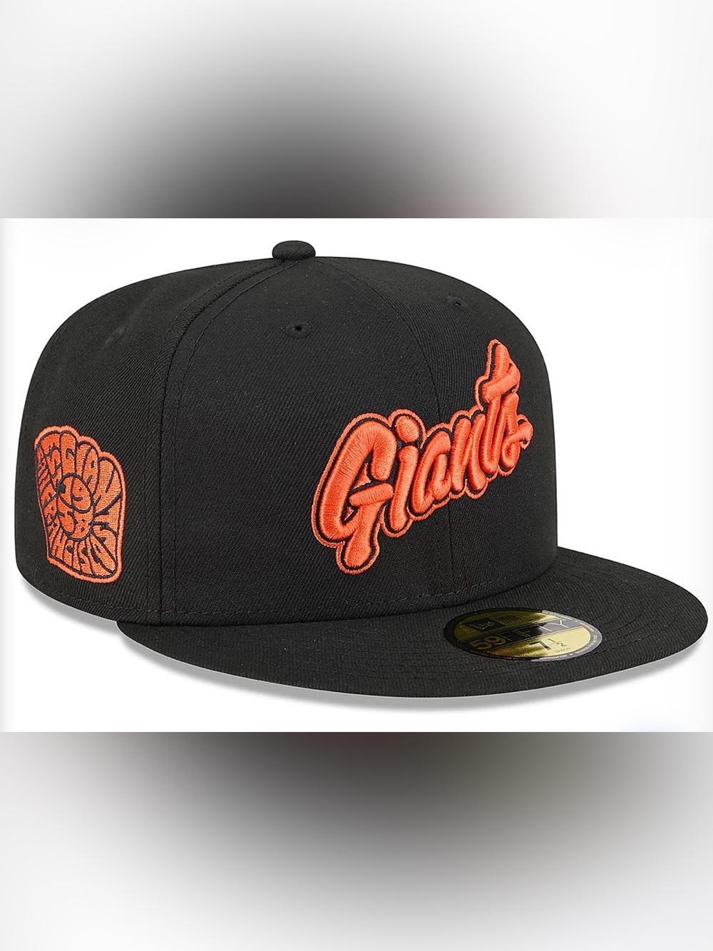 San Francisco Giants New Era 59FIFTY Willie Mays Fitted Hat 7 3/4 Black Orange